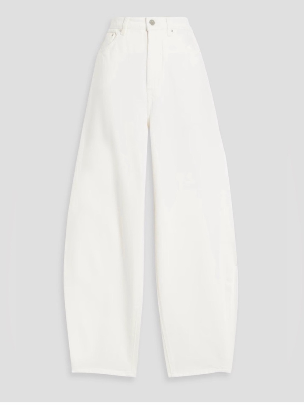 Toteme White High-Rise Wide-Leg Cotton Jeans